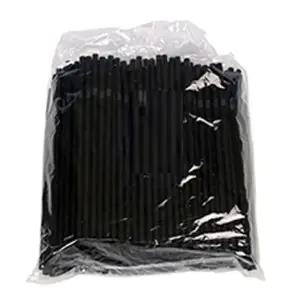 25cm 8mm 블랙 자바라 스트로우 음료용 1봉 250개