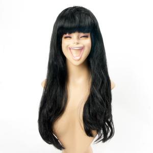 롱헤어 가발 (블랙) 이벤트 파티 분장 장기자랑