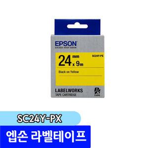 엡손 라벨테이프 라벨카트리지 YELLOW/BLACK(SC24Y-PX)
