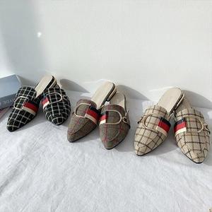 여성 유니크한 체크 블로퍼 sn369