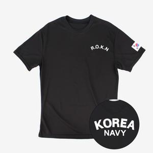 쿨드라이 해군 ROKN 로카반팔티 검정 로카티 군인 군용 티셔츠