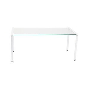 Coms 모니터 받침대 스탠드 투명 화이트 Coms-KMH61PW 일반형, 620mm x 309mm, 1개