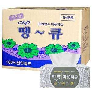 땡큐 미용티슈 200매 9팩 천연펄프 각티슈 휴지 화장지