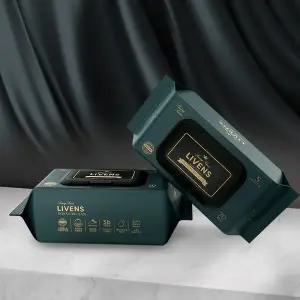 [리벤스] 시그니처 도톰한 저자극 아기 물티슈 엠보싱 캡형 70매 10팩