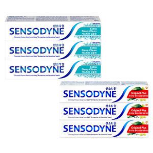 센소다인 시린이케어 치약 오리지날 플러스, 100g, 3개 + 센소다인 엑스트라 딥클린 치약, 120g, 3개