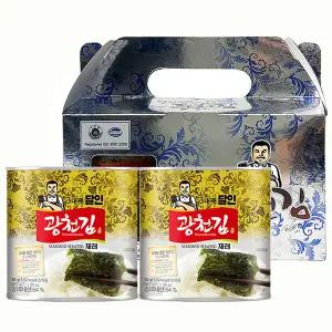 광천김 달인 재래 캔김 30g x 2캔 선물세트 /재래김/캔김/조미김