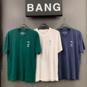 [뱅뱅] HC04 여름 남성 반팔 브이넥 얇은면 티셔츠 돌고래 프린트 V넥 면 티셔츠 N (S15172406)