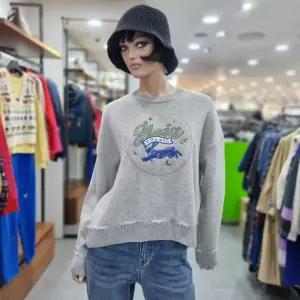 베네통/애플아울렛/토끼 자수 나비사 배색 니트/BAKP68361