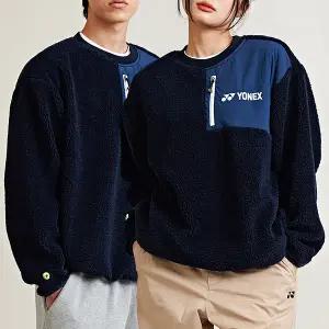 요넥스 남성 여성 플리스 맨투맨 긴팔 티셔츠 245TL010U