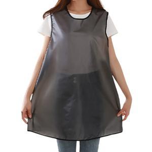 원피스형 주방 방수앞치마 미용실 찍찍이 조끼 짧은 블랙앞치마 기본80cm