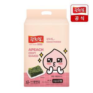 [광천김] 카카오프렌즈 파래 도시락김 4g 27봉 +장바구니