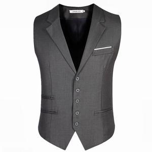 남자 정장 조끼 남성용 드레스 슬림 피트 남성 양복 Gilet Homme 캐주얼 민소매 비즈니스 자켓 플러스 사이