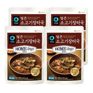 청정원 호밍스 얼큰소고기장터국, 700g, 4개