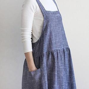 [셀러허브 1]보카시 롱앞치마 조끼형 원피스 앞치마 주방 긴앞치마