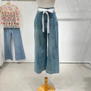 [AK플라자] [밸리걸] 레이스 벨트 데님 팬츠 226560