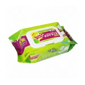 3M 물걸레 청소포 더블액션 표준형 20매 28x21cm/밀대/부직포/특대/바닥/먼지/리필/패드/욕실/물티슈