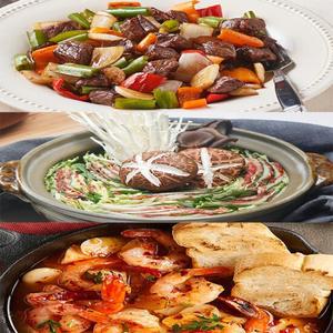 간편조리 밀키트 간편식 집들이음식 파티음식 인기세트 3종 (찹스테이크+밀푀유나베+감바스알아히요)