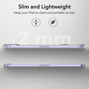 iPad Mini 6(2021) ESR-킥스탠드 케이스 지원 연필 프로 및 포함된 하이브리드 보호 투명 뒷면 커버