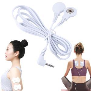 마사지기 2 웨이 기계 마사지 버튼 케이블 전극 전극 패드 TENS 장치 리드 와이어 케이블 용 표준 연결 마