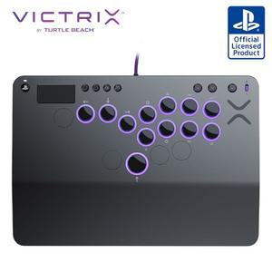 터틀 비치 빅트릭스 프로 KO 레버리스 올 버튼 파이트 스틱, 공식 라이선스 PS5|PS4, 윈도우 10/11 PC, 커스터마이징 e스포츠 토너먼트 레디 컨트롤러, 아케이드 그레이