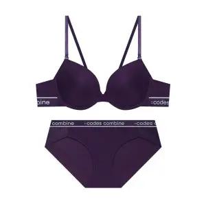 [국내매장판] 코데즈컴바인 INNERWEAR 베이직 라인포인트 에어로쿨 브라 햄팬티세트_딥퍼플 CEWRP381PU 116