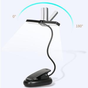 18LED 보면대 악보 독서등 투헤드 집게형스탠드 북라이트 램프 취침등 북라이트 악보 램프 독서등 조명