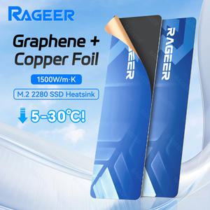 RAGEER M.2 2280 SSD 그래핀  구리  열 패드 노트북PCPS5 2PC5PC용 3층 0.5mm 고전도성 쿨러