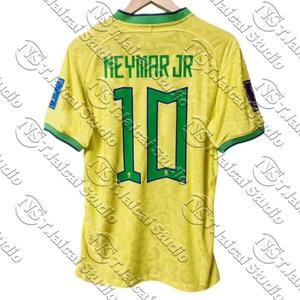 호환 JERSEY FAN EDITION NEYMAR 티셔츠 반팔  브라질 홈 선수를 맞춤형 유니폼 MOTO
