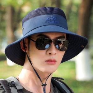 남성 벙거지 모자 버킷햇 메쉬 자외선차단 통기성 야외 캠핑 4컬러