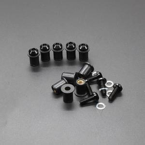 호환 10PCS 5  바이크  나사 고무 잘 너트 블라인드 패스너 윈드 스크린 실드 페어링 카울 볼트