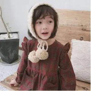 가로 니트 방울 귀도리겨울니트귀마개