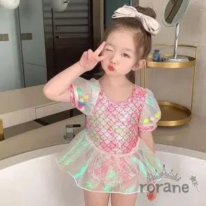 여아 인어 세련수영복 공주드레스