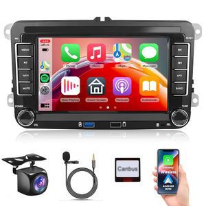 폭스바겐 파사트 제타 EOS 티구안 골프 MK5 MK6 T5 무선 카플레이 안드로이드 오토, 리무디 안드로이드 카 스테레오 7인치 터치스크린 GPS BT/FM/RDS SWC 백업 카메라용 2G 64G 카 라디오