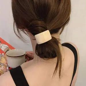 [콩심팥심]여성 곡선 사각 스퀘어 로맨틱 무드 느낌 머리끈 짱짱한머리고무줄 헤어머리끈 유아머리끈