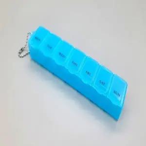 투명 휴대용 알약 케이스 1P (블루)