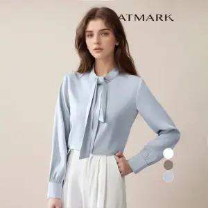 ATMARK 타이넥새틴포멀블라우스_AA51BL009G