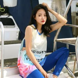 여성 루키 박스 나시 요가 커버업 상의 오버핏 빅사이즈 운동복 줌바