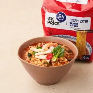 5K프라이스 맛있는건면 짬뽕 97g*4입
