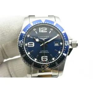 Longines Conkast 다이빙 시리즈 41mm 블루 다이얼 Men 시계 [세금포함] [정품] 스틸 스트랩 L37424966 손