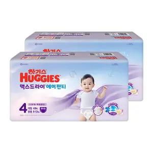하기스 25년형 맥스드라이 에어팬티 4단계 공용, 48매, 2입, 1개 (총 96매)