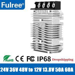 Fulree DC-DC 스텝 다운 벅 컨버터, 골프 자동차 전압 조정기, 13.8 36 24 36V 볼트-12 V-12V V 50A 60A, 24V 48 볼트