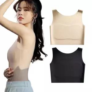 심리스 바인 미니마이저 스포츠 러닝 압박 브라 노와이어 빅사이즈
