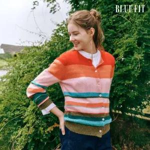 [하프클럽/블루핏]블루핏 알파카 혼방 레인보우 가디건