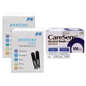 [셀러허브]한독 바로잰혈당지 100매+알콜솜100매 자가진단 체크D (S34702137)