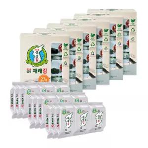 지도표성경김 실속형 재래 식탁김 27봉 선물세트 총 6개