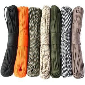 9코어 650lb Paracord 5/15/31m 직경 4mm 군사 전술 생존 낙하산 로프 DIY 만들기 끈 팔찌 개 목걸이 텐트
