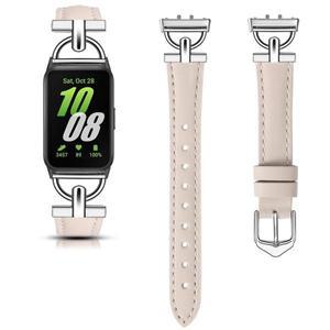Samsung Galaxy Fit 3 용 금속 + 가죽 스트랩 fit 스마트 시계 액세서리 시계줄 벨트 손목 밴드