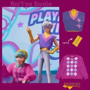 케이팝데몬헌터스 케데헌 굿즈 사자보이즈 베이비 미스터리 코스튬 유니폼 코스프레 의상 패션