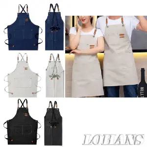 캔버스 프리미엄 앞치마 바리스타 카페 공방 캠핑