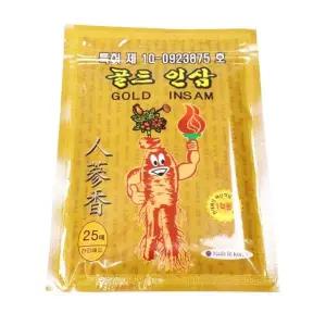 골드 인삼 패드 붙이는 건강 찜질 파스 패치 25매